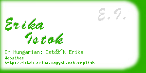 erika istok business card